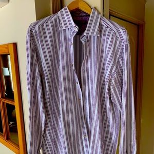 Men’s Ted Baker dress shirt. Purple pin stripe XL